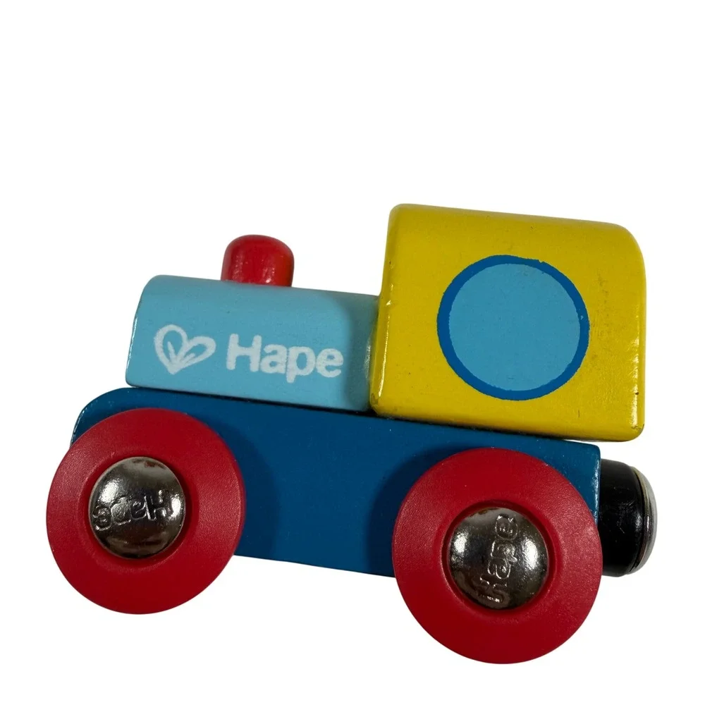 Hape Station Building Block Set Toddler Multicolor Used Wooden Sensory Toy‎
